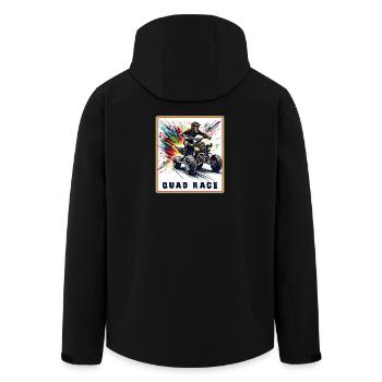 Course de quad – Explosion de vitesse - Veste softshell homme en polyester recyclé Stanley/Stella - noir - Dos - AI Model Male 185 light (185cm)