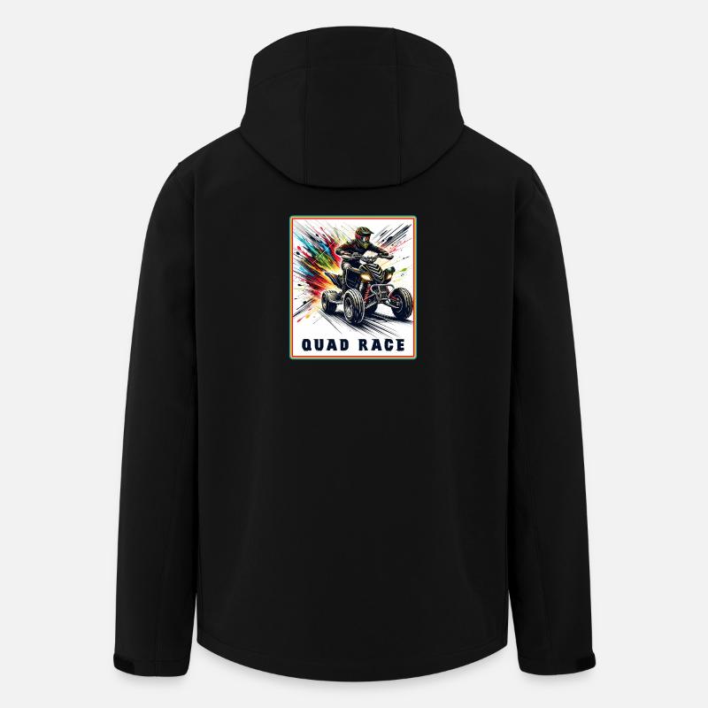 Quad Race – Speed Explosion - Recycelte Männer Softshell-Jacke von Stanley/Stella - Schwarz