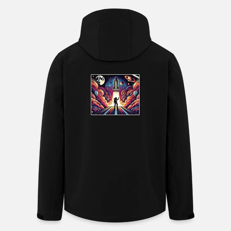 Conception de mission spatiale d’astronaute - Veste softshell homme en polyester recyclé Stanley/Stella - noir