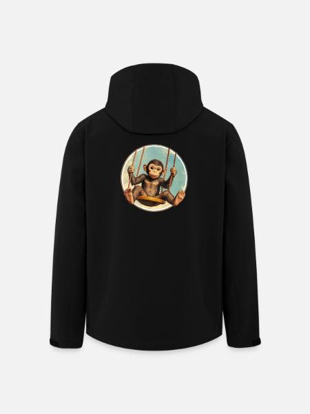 Monkey swing – stay relaxed! - Men’s Recycled Softshell Jacket by Stanley/Stella - black