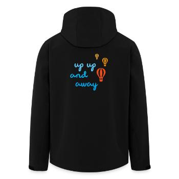 Vol en montgolfière à l’extérieur Sky Travel Fever - Veste softshell homme en polyester recyclé Stanley/Stella - noir - Dos - AI Model Male 185 light (185cm)