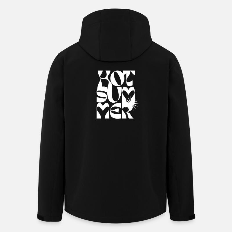 Mutiges Sommerherz-Typografie-Design - Recycelte Männer Softshell-Jacke von Stanley/Stella - Schwarz