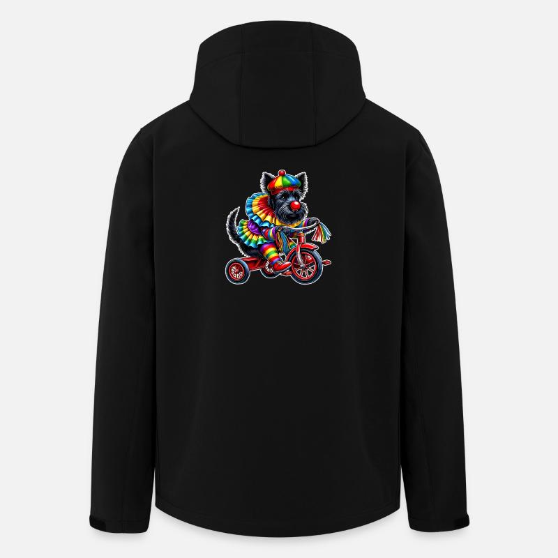 Clown terrier sur tricycle - Veste softshell homme en polyester recyclé Stanley/Stella - noir