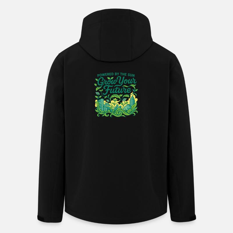 Cultivez votre avenir (édition solaire) - Veste softshell homme en polyester recyclé Stanley/Stella - noir