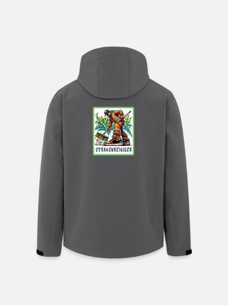Straßenreiniger im Graffiti-Style - Recycelte Männer Softshell-Jacke von Stanley/Stella - Schwarz