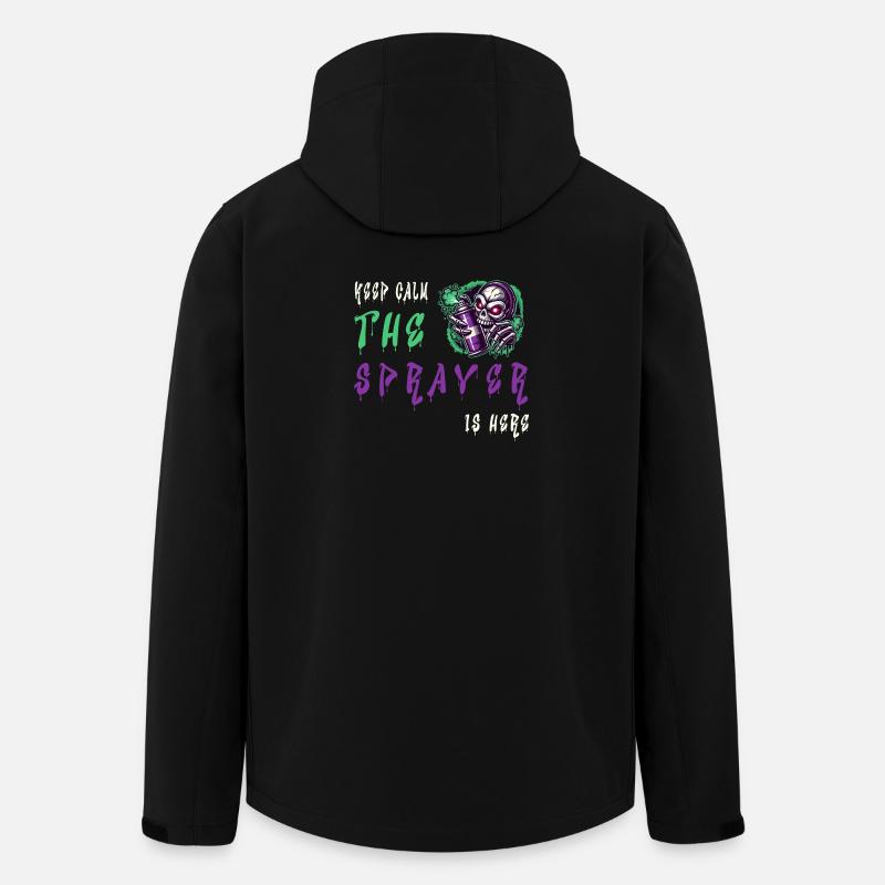 Keep Calm – The Sprayer - Recycelte Männer Softshell-Jacke von Stanley/Stella - Schwarz