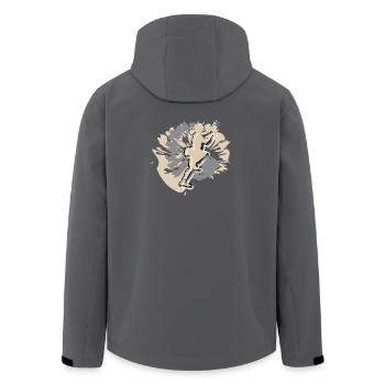 Klettern und Boldern - Recycelte Männer Softshell-Jacke von Stanley/Stella - Schwarz - Hinten - AI Model Male 185 light (185cm)