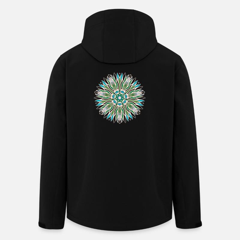 Meer Mandala - Recycelte Männer Softshell-Jacke von Stanley/Stella - Schwarz