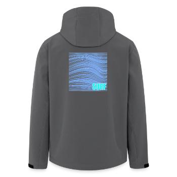 Surfen Welle Linie Wellenreiten - Recycelte Männer Softshell-Jacke von Stanley/Stella - Schwarz - Hinten - AI Model Male 185 light (185cm)
