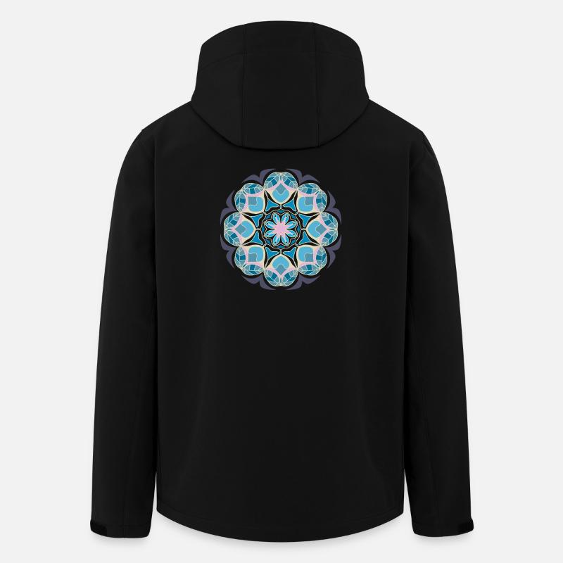 Beach day Mandala - Men’s Recycled Softshell Jacket by Stanley/Stella - black