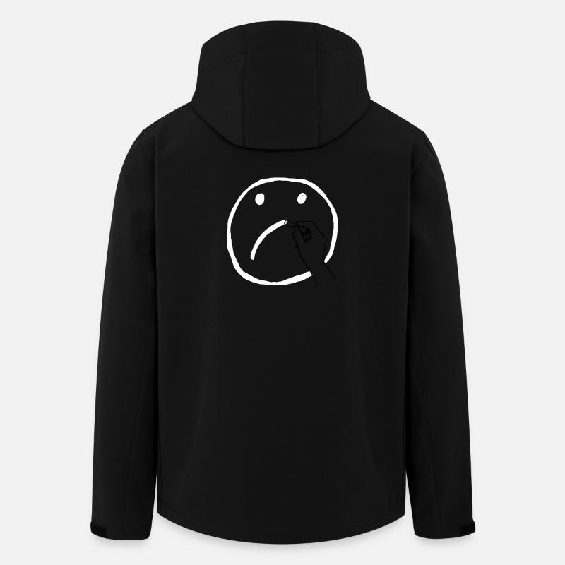 Sad face - Men’s Recycled Softshell Jacket by Stanley/Stella - black