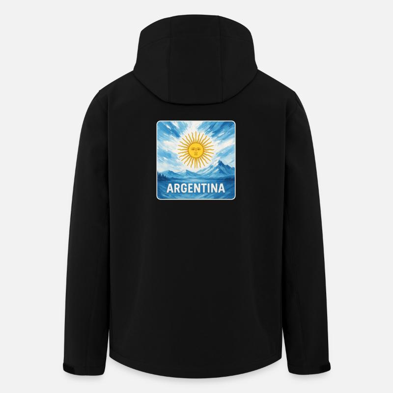 Argentinien Nationalfarben Design - Recycelte Männer Softshell-Jacke von Stanley/Stella - Schwarz