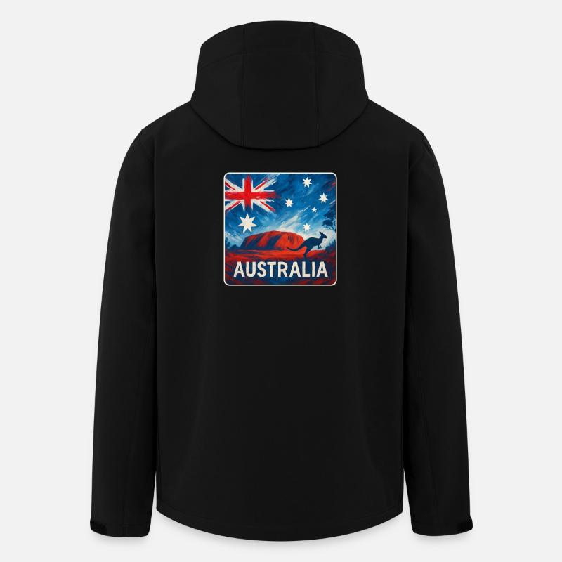 Australia Outback Design - Men’s Recycled Softshell Jacket by Stanley/Stella - black
