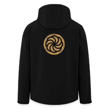 Signe d'éternité arménien dans un cercle doré - Veste softshell homme en polyester recyclé Stanley/Stella - noir - Dos - AI Model Male 185 light (185cm)
