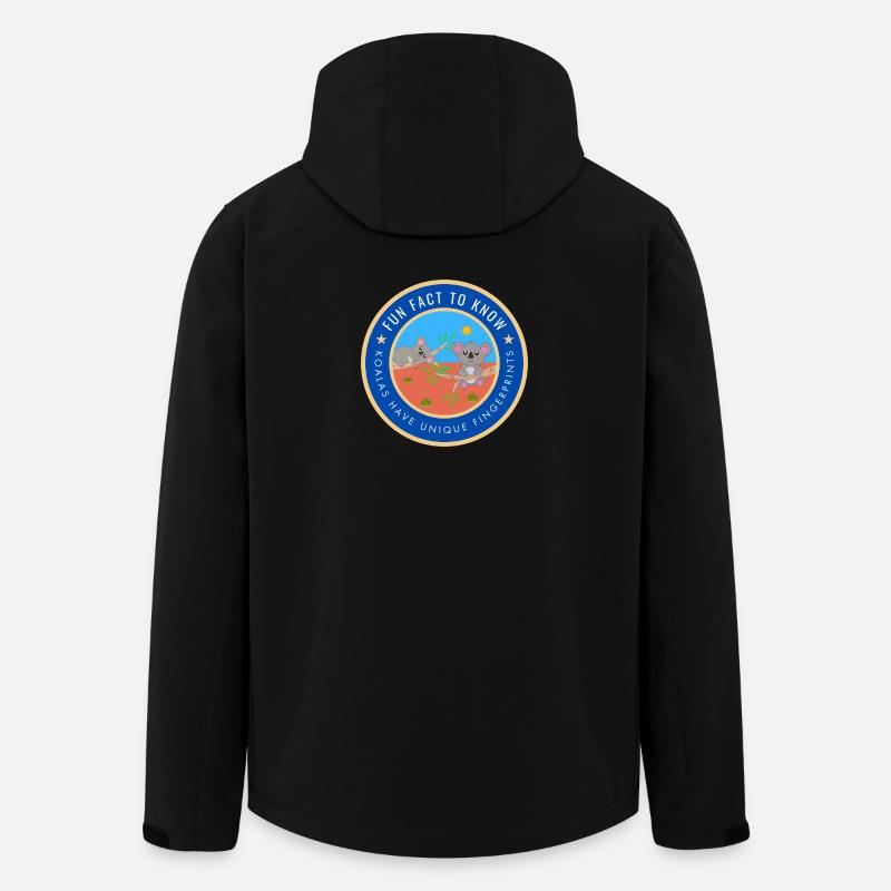 Koalas have unique fingerprints - Men’s Recycled Softshell Jacket by Stanley/Stella - black