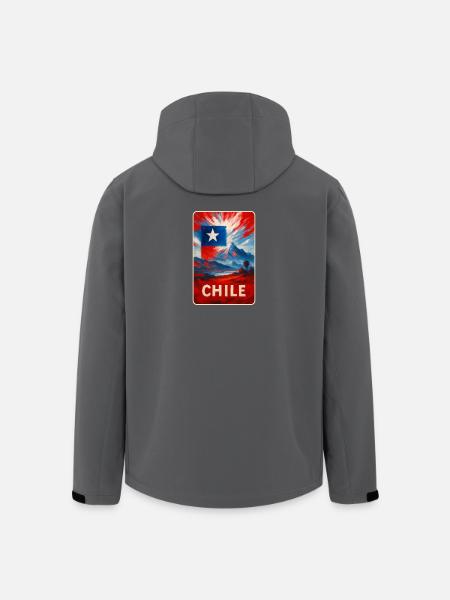 Chile Travel Art - Men’s Recycled Softshell Jacket by Stanley/Stella - black