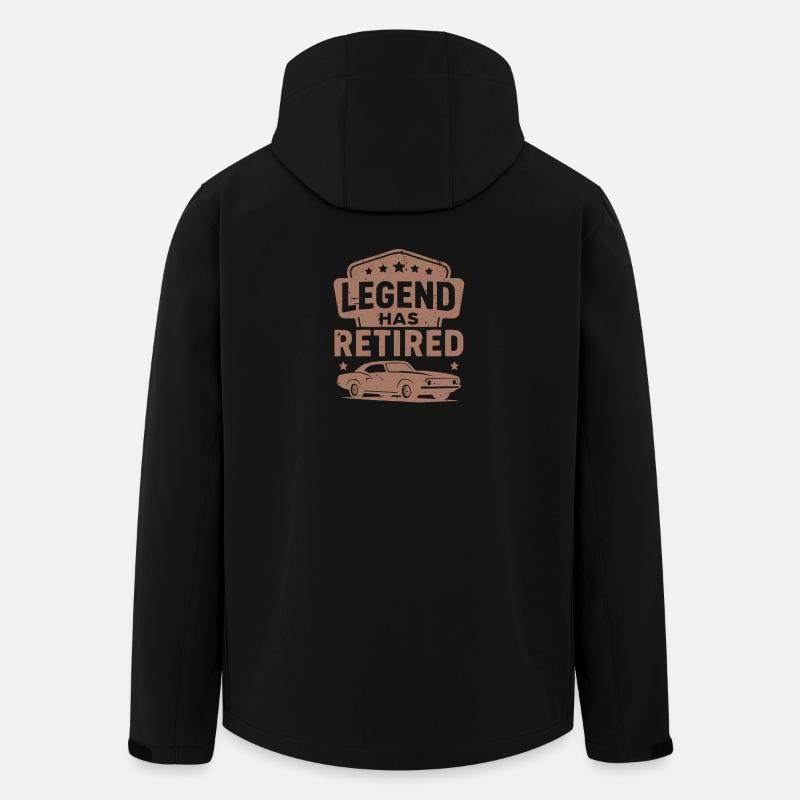 Legende hat Muscle-Car in den Ruhestand geschickt - Recycelte Männer Softshell-Jacke von Stanley/Stella - Schwarz