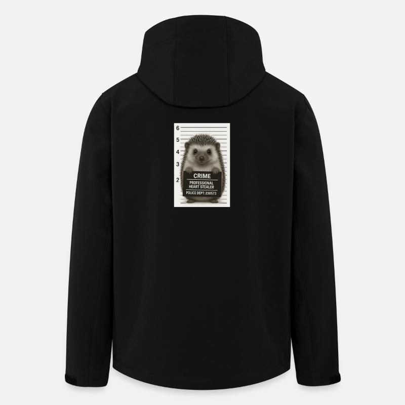 Hérisson criminel - Veste softshell homme en polyester recyclé Stanley/Stella - noir