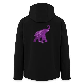 Yoga Mandala Indien Yoga Namaste Meditation om - Recycelte Männer Softshell-Jacke von Stanley/Stella - Schwarz - Hinten - AI Model Male 185 light (185cm)