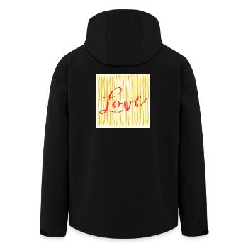 LOVE PÂTES SPAGHETTI COOKING - Veste softshell homme en polyester recyclé Stanley/Stella - noir - Dos - AI Model Male 185 light (185cm)
