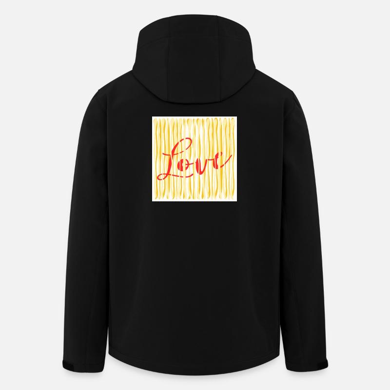 LOVE PASTA SPAGHETTI COOKING - Men’s Recycled Softshell Jacket by Stanley/Stella - black