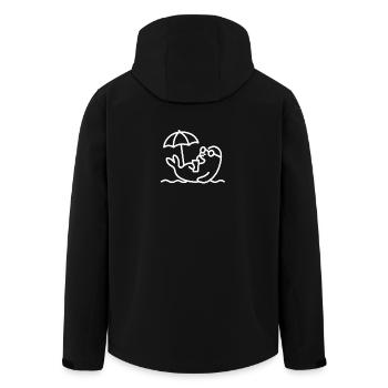 Strandlieger mit Schirm - Recycelte Männer Softshell-Jacke von Stanley/Stella - Schwarz - Hinten - AI Model Male 185 light (185cm)
