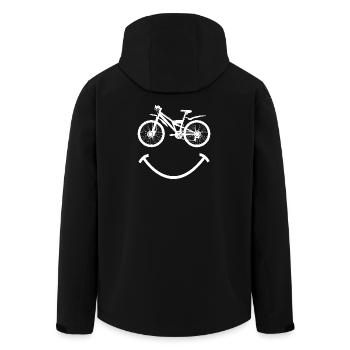MTB Mountainbike - Recycelte Männer Softshell-Jacke von Stanley/Stella - Schwarz - Hinten - AI Model Male 185 light (185cm)