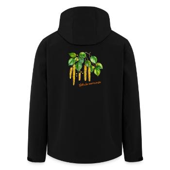 Betula verrucosa – Aquarell-Illustration - Recycelte Männer Softshell-Jacke von Stanley/Stella - Schwarz - Hinten - AI Model Male 185 light (185cm)