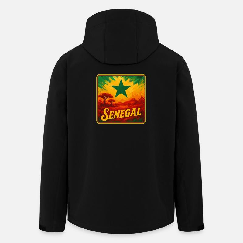 Senegalese Legend Design - Men’s Recycled Softshell Jacket by Stanley/Stella - black