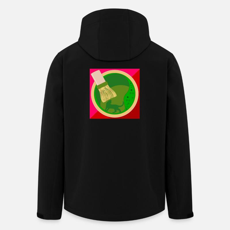 Cat Matcha Green Tea - Men’s Recycled Softshell Jacket by Stanley/Stella - black