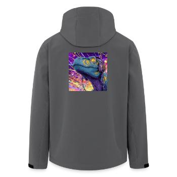 Raptor Rave - Recycelte Männer Softshell-Jacke von Stanley/Stella - Schwarz - Hinten - AI Model Male 185 light (185cm)