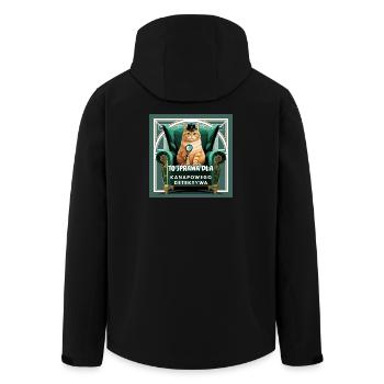 True crime cat - une affaire pour un détective de canapé - Veste softshell homme en polyester recyclé Stanley/Stella - noir - Dos - AI Model Male 185 light (185cm)