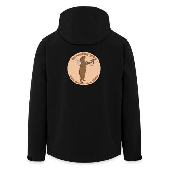 Spreading love, one arrow at a time - Men’s Recycled Softshell Jacket by Stanley/Stella - black - Back - AI Model Male 185 light (185cm)