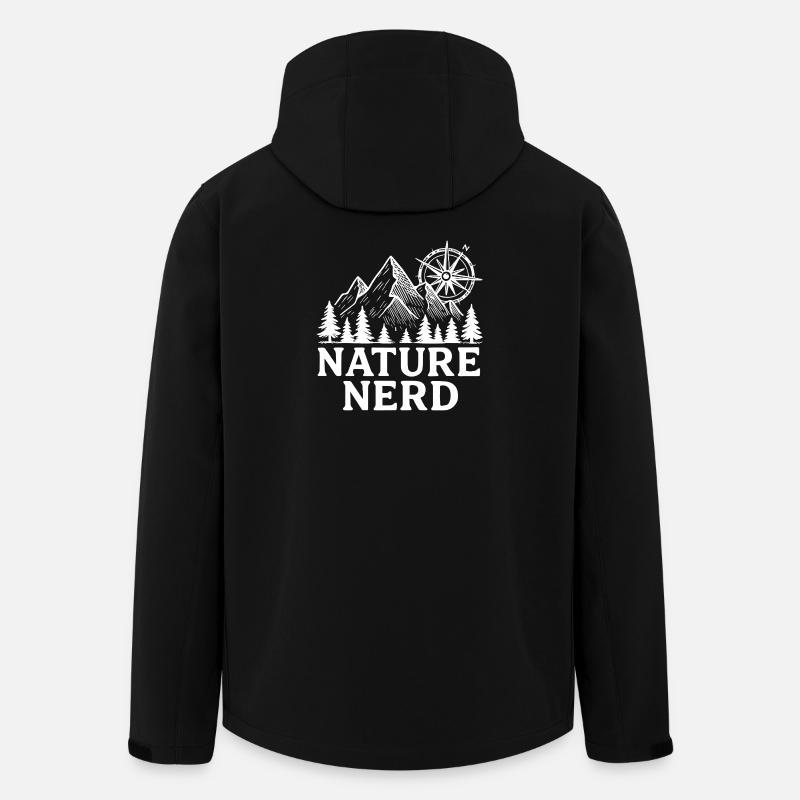 nature nerd hiking mountains - Men’s Recycled Softshell Jacket by Stanley/Stella - black