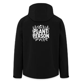 plant person plant love gardening urban garden - Men’s Recycled Softshell Jacket by Stanley/Stella - black - Back - AI Model Male 185 light (185cm)