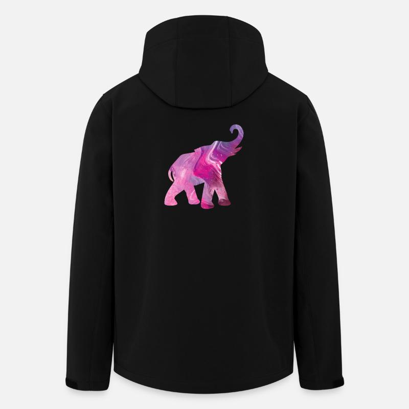 Elefant Yoga Muster Farbe Aquarell Energie om Fan - Recycelte Männer Softshell-Jacke von Stanley/Stella - Schwarz