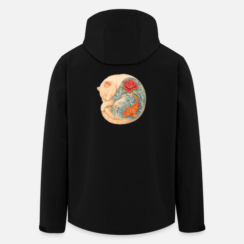 Yakuza Cat – Peaceful Power in Ink - Men’s Recycled Softshell Jacket by Stanley/Stella - black