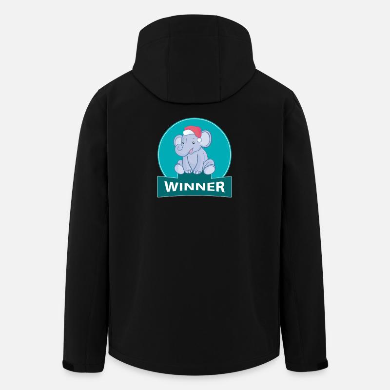 little Elefant Christmas - Recycelte Männer Softshell-Jacke von Stanley/Stella - Schwarz