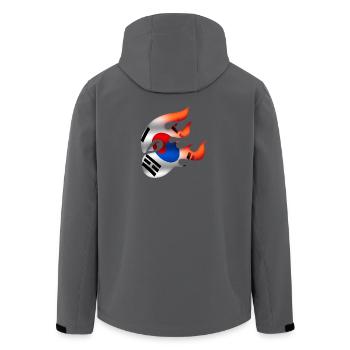 Drapeau coréen - Corée - Ninja - Veste softshell homme en polyester recyclé Stanley/Stella - noir - Dos - AI Model Male 185 light (185cm)