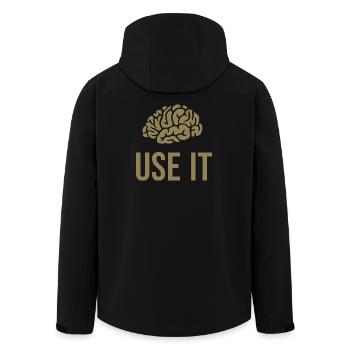 Dictons amusants pour les smartasses et les high-flyers - Veste softshell homme en polyester recyclé Stanley/Stella - noir - Dos - AI Model Male 185 light (185cm)