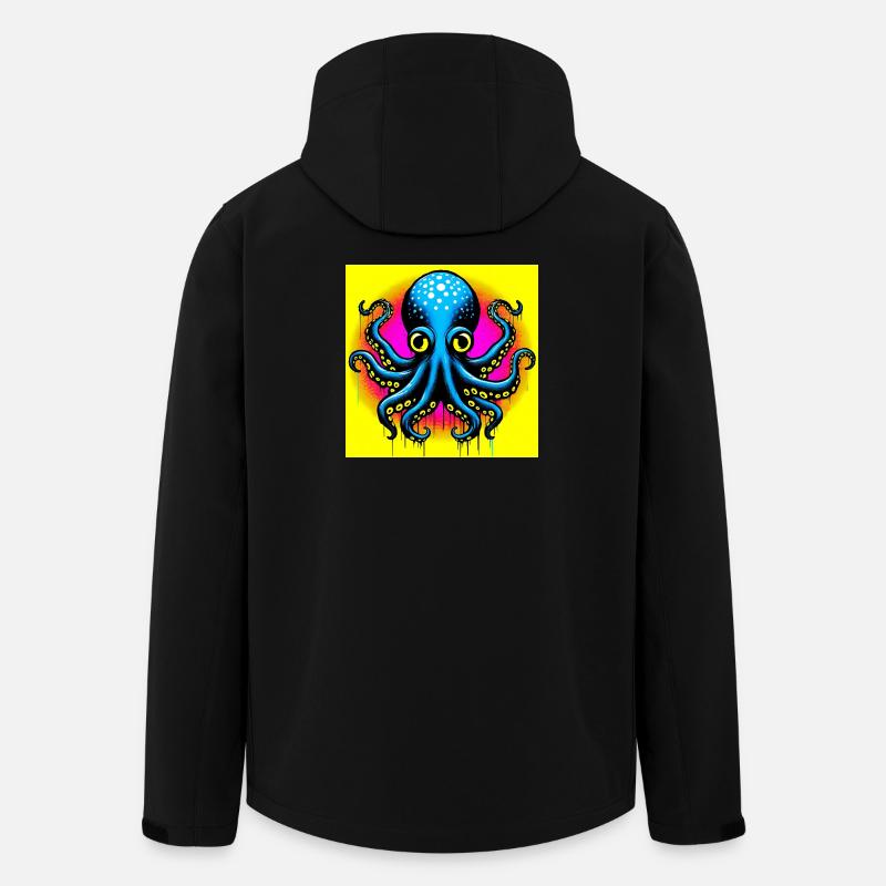 Octopus - Men’s Recycled Softshell Jacket by Stanley/Stella - black