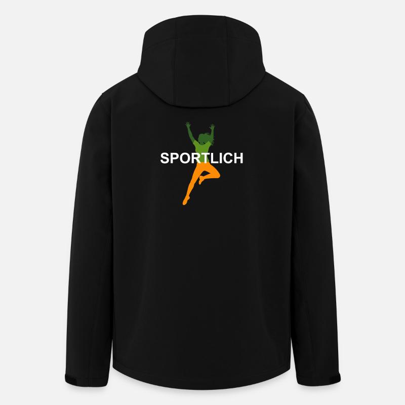 Conception de saut athlétique vive - Veste softshell homme en polyester recyclé Stanley/Stella - noir