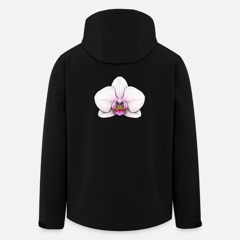 Elegante Orchideen-Illustration für Mode - Recycelte Männer Softshell-Jacke von Stanley/Stella - Schwarz