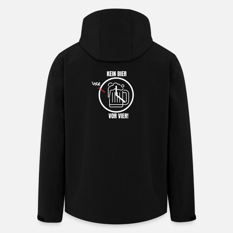 KEIN BIER VOR VIER! - Recycelte Männer Softshell-Jacke von Stanley/Stella - Schwarz