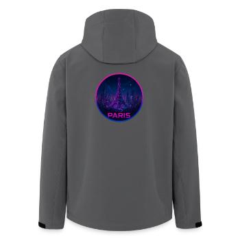 Paris Souvenir Cyberpunk - Veste softshell homme en polyester recyclé Stanley/Stella - noir - Dos - AI Model Male 185 light (185cm)