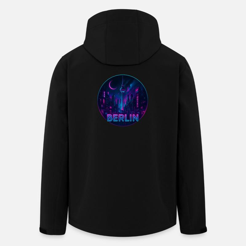 Berlin Souvenir Cyberpunk - Recycelte Männer Softshell-Jacke von Stanley/Stella - Schwarz