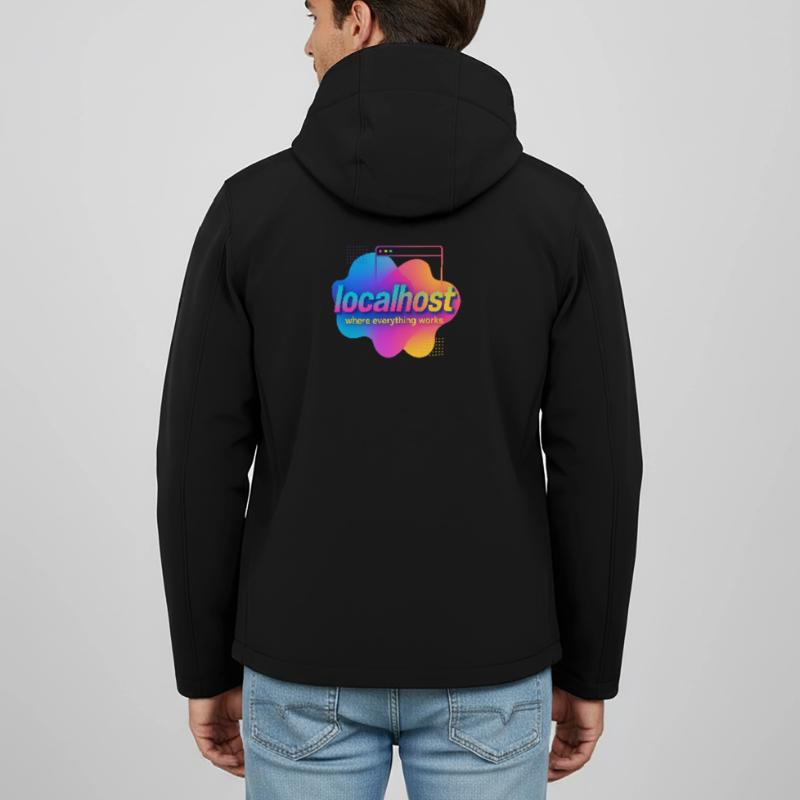 Localhost Colorful Graphic Tee for Developers Men’s Recycled Softshell Jacket by Stanley/Stella