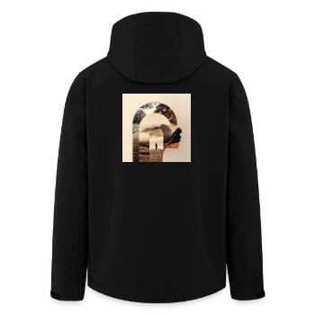 Silhouette Nature Counseling Design - Veste softshell homme en polyester recyclé Stanley/Stella - noir - Dos - AI Model Male 185 light (185cm)