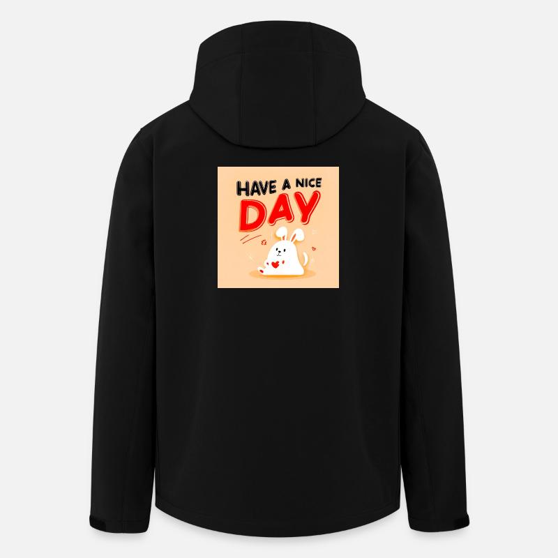 Cute bunny design with positive message - Men’s Recycled Softshell Jacket by Stanley/Stella - black