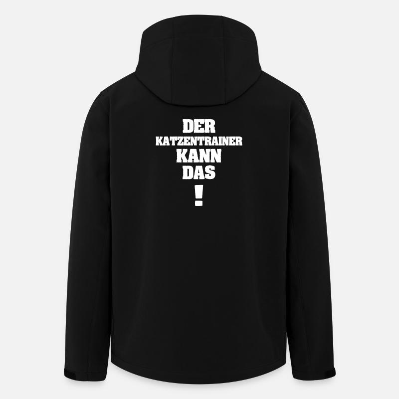 Lustig Katzentrainer - Recycelte Männer Softshell-Jacke von Stanley/Stella - Schwarz